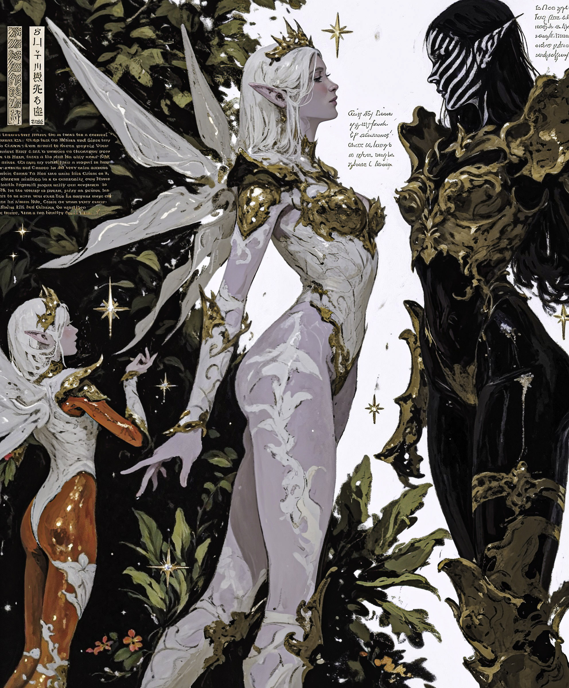 Abstract generative pattern merging organic brush strokes with algorithmic geometry